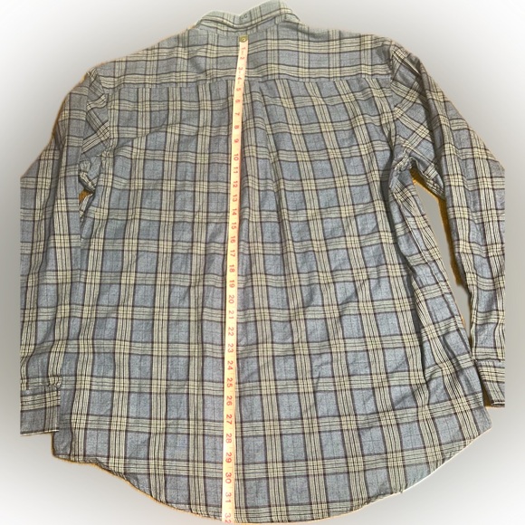 Vintage Y2K NWT ARROW HERITAGE TWILL Mens L Gray/Brown Plaid Button-Up Shirt - Picture 6 of 10